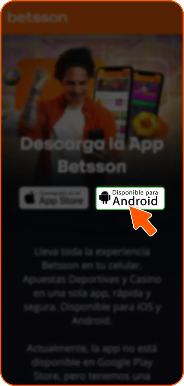 Descargar el archivo APK de Betsson Perú de forma segura en Android.