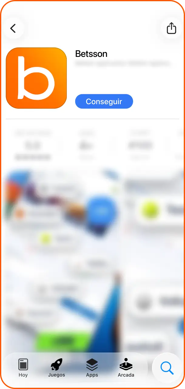 Descargar e instalar la aplicación de Betsson Perú directamente en tu iPhone.