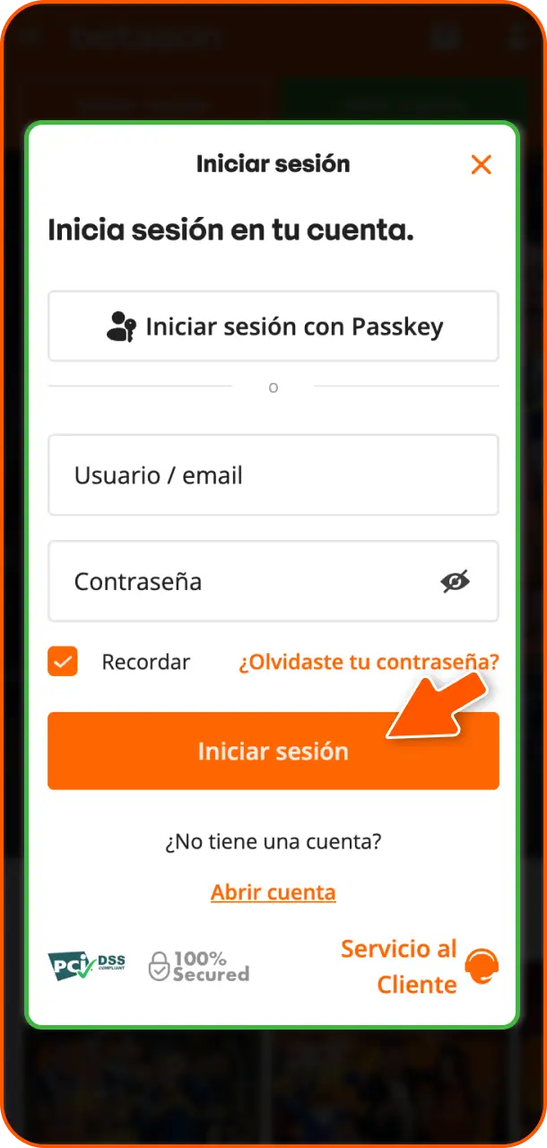Inicia sesión en tu cuenta de Betsson Perú para gestionar tus apuestas de MMA.