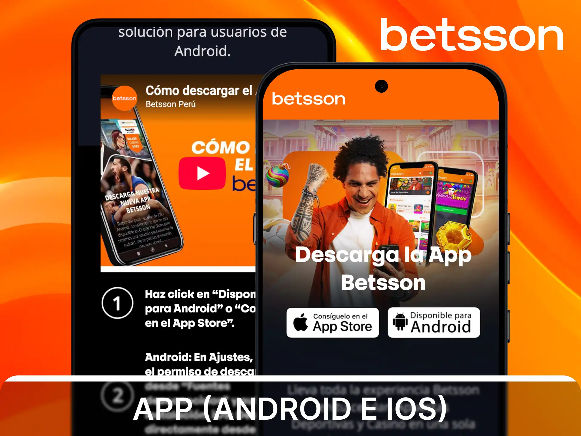 Descarga la app de Betsson Perú en Android e iOS para apostar en cualquier lugar.