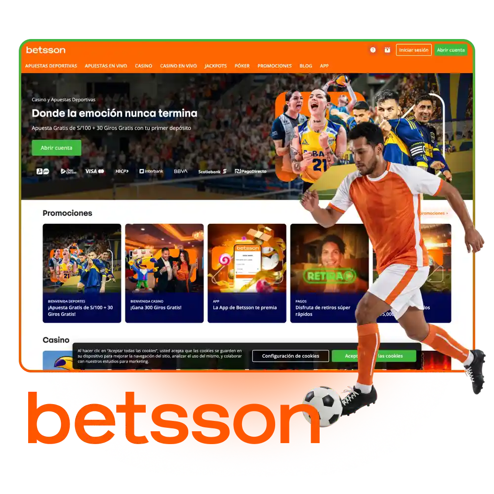 Disfruta de las apuestas deportivas y juegos de casino en Betsson Perú con un excelente bono de bienvenida.